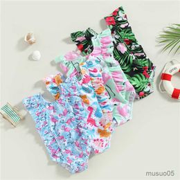 Two-Pieces Girls Swimsuit Baby Swimsuit Fashion Ruffles Swimwear For Children Summer Bathing Suits