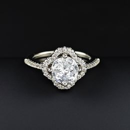 Designer Diamond rhinestones Four- Leaf Clover Flower Ring Women's luxury large zircon full of diamond ring ornaments luxury Jewellery