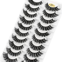 10 Pairs DD Curl False Eyelashes 6D Faux Mink Lashes Natural Lash Extensions Soft Reusable Cruelty Free