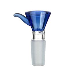 Colorful Glass Smoking Replaceable 14MM 18MM Male Joint Dry Herb Tobacco Ox Horn Filter Screen Funnel Bowl Oil Rigs Waterpipe Bong DownStem Cigarette Holder