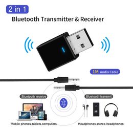 2 in-1 USB Bluetooth transmitter receiver 5.0 car Bluetooth wireless adapter computer TV transmitter