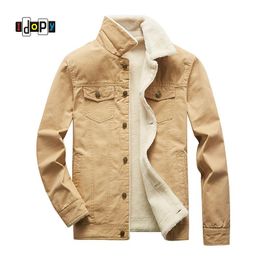 Men's Jackets Idopy Mens Winter Fleece Casual Slim Fit Bomber Flight Business Workwer Jacket Warm Outerwear Coat For Male