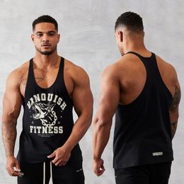 Mens Tank Tops Summer Vest Cotton Printed Gym Sports Fitness Stretch Breathable Top Jogger Outdoor Running Training 230509