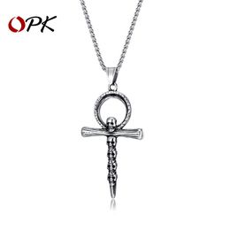 Vintage Christian Bible Text Stainless Steel Pendant Necklace Punk Fashion Biker Amulet Men's Chain Necklace Jewellery Gift 113649215