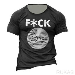 RUKAS T-shirt Graphic Yew Funny T-shirt Letter Under Neck Purple Army Green Dark Blue Black 3D Printing Outdoor Short Sleeve Printed Clothing/Summer