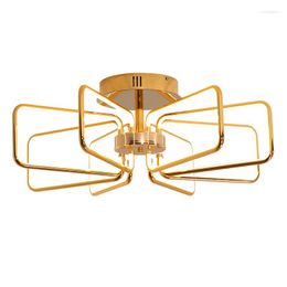 Ceiling Lights Modern Nordic Aluminum Circular Ring Lamp Stylish And Simple Bedroom Dining Room Living Study Golden LED Lighting