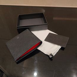 Credit Card Wallet Luxury Card Holder Designer Card Case Men Thin Purse Red Wallet Storage Bag Folding Coin with Original Box