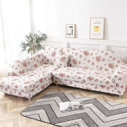 Chair Covers 51 Floral Priting Chaise Longue Sofa Elastic Couch Cover For Living Room (Must Order 2pieces) To Fit Corner