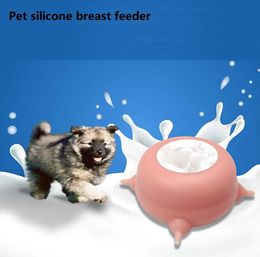 Feeding 200ML Pet Feeder Bubble Milk Bowl Milk Feeder Newborn Silicone 4 Nipples Pet Kittle Puppy Nursing Station Pet Accessories