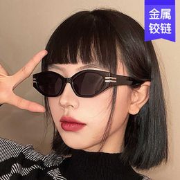 Frames Popular on internet the same type of as women's trendy small frame polygonal sunglasses men's plain and high-end Personalised glasses