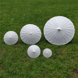 Bridal Wedding Parasols White Paper Umbrellas Beauty Items Chinese Mini Craft Umbrella Diameter 20 30 40 60 84 cm