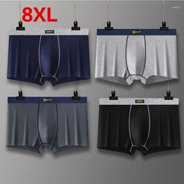 Underpants 4-packs Modal Fabric 2023 Men's Boxer Pantie Lot Underpant Loose Large Short Plus 5xl 6XL 7XL 8XL Underwear Male