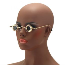 Round Dimond Sunglasses Children Crystals Sexy Girls Sun Glasses Rhinestone Child Shades for Party Oculos De Sol Feminino