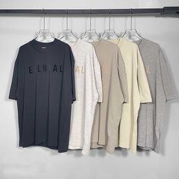 T-Shirts fashion clothing Brand Letter ETERNAL Flocking Printing Mens Womens Short Sleeve T-shirt