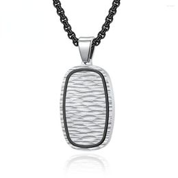 Chains Men's Water Wave Hammer Pattern Necklace Hip-hop Stainless Steel Couple Necklaces Gift Jewellery