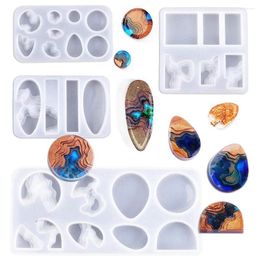 Jewellery Pouches 4 Pack DIY Island Necklace Gem Pendant Epoxy Mould Keychain Resin Silicone
