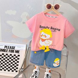 Clothing Sets Boys Clothes Set Summer New Fashion Style Cotton Duck High Quality Child Suit Kids Costum For 1y 2 Years A016