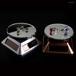 Jewellery Pouches Practical 2 Colours 360 Degree Rotation Smart Rotating Display Stand For Shop Solar Mirror