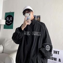 Men's Jackets Casual Baseball Uniform Spring Autumn Techwear Sport Zipper Jacket Korean Harajuku Oversized Couple Letter