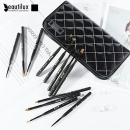 Nail Brushes Kuas Kuku C Set Mewah Gel Lukisan Warna Pembuat Pola Gambar Garis Profesional Kutek 230510