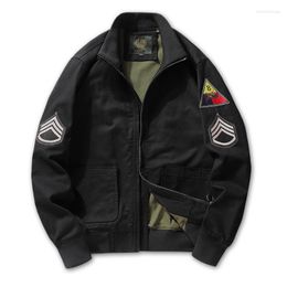 Herrenjacken Herren Frühling und Herbst Retro Arbeitskleidung Jacke Pilot Militär Baseball Anzug Tops