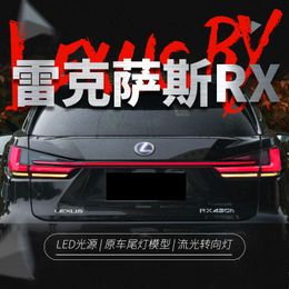 Car Rear Taillights For Lexus RX Series 20 16-20 22 LED Stop Taillight Through Style Streamer Turn Signal Driving Lights