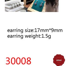 30008 European and American earring Jewellery S925 sterling silver fashion personality punk hip-hop personality diamond inlaid cross flower horse mother classic