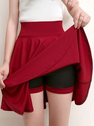 Skirts SURMIITRO Shorts Skirts Womens Summer Fashion School Korean Style Red Black Mini Aesthetic Pleated High Waist Skirt Female 230510