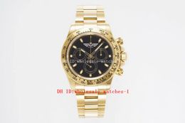 21 Style KING Top Workmanship Watch Panda 40mm 116505 116508 Black Dial Sport Watches Sapphire Luminous 4130 Chronograph Automatic 904L 18K Gold Men's Wristwatches