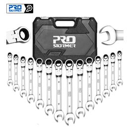 Electric Wrench PROSTORMER 14pcs Keys Set Multitool Ratchet Spanners Hand Tool Universal Car Repair s 230510