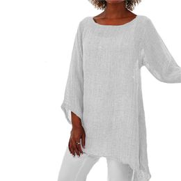 Women's TShirt Plus Size Women Winter Casual Loose Tunic Elegant Tops Ladies Long Sleeve Pullover Baggy Fashion Round Neck Blouse 230510