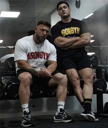 Men's T-Shirts Men Oversized T-shirt Gym Fitness Loose Comfortable Sports Summer Cotton Short Sleeves Tees Top Bodybuilding Workout Shirts 230510