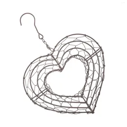 Decorative Flowers Heart Shaped Metal Hanging Planter Succulent Pot Holder Planters Indoor Plants Wall Iron Wreath Frame