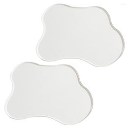 Table Mats 2Pcs Durable Placemat Visible Tea Skid Resistance Smooth Burr-free Cup Pad Decoration