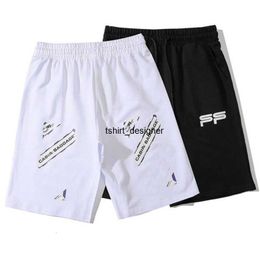 White Brand Men's Fashion Designer Shorts Summer Luxury Casual Sports Pants Loose Arrow Printed Reflective Stripe Short Black Gym Sweatpants Women Capris Hjzf OYTG