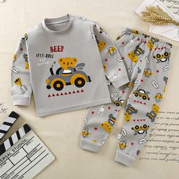 Clothing Sets Children's Underwear Set 2022 Autumn and Winter New Cotton Boys Girls Clothes Long Pants Baby Home Y23