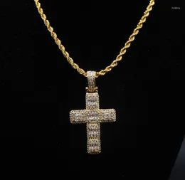 Pendant Necklaces Cross Necklace Hip Hop Europe And America Simple Men's Jewellery Zircon Inlaid Street Hipster Acce