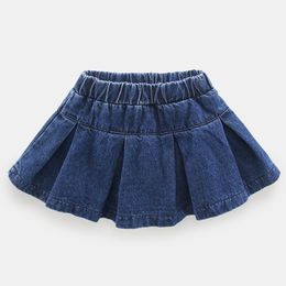 Skirts Summer Girls Skirt Denim All-Match Short Skirt Spring Fashion Stitching Clothes Kids Outfit Casual Baby Clothing 230510