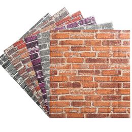 Wallpapers 3D Wall Sticker Brick Pattern Wallpaper Self-adhesive DIY Living Room Bed Kitchen Waterproof Home Decor