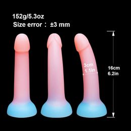 Realistic Luminous Dildo Sex Toys for Women Buttplug Penis Glowing In Dark Huge Anal Dildos Clitoris Stimulator Adult Supplies 10