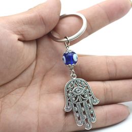 Turkish Evil Eye Keychains Lucky Blue Eye Charm Key Chain Vintage Keyring for Men Women Car Key Pendant