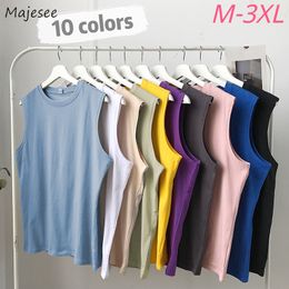 Mens Tank Tops Men Solid Cotton Oversize 3XL Hippop Ins Cozy Bodybuilding Summer Sleeveless Baggy Breathable Simple Tees Casual 230509