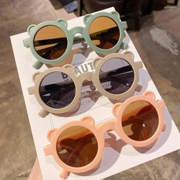 Sunglasses Trendy Baby Kids Cartoon Bear Foldable Lovely Children's Shape Eye Protection Glasses Vintage Eyewear Eyeglass