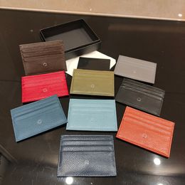 Unisex mini card holder mini purse premium pocket credit card holder storage bag with box 7 card slots men woman wallet