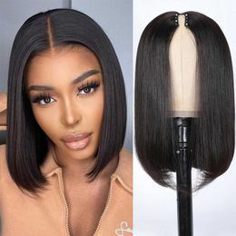 Hair Wigs v Part Straight Bob Human No Leave Out Glueless u Upgrade Sew in No Glue 150% Density 230510