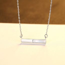 Luxury brand minimalist design shell sterling silver pendant necklace women fashion exquisite s925 silver necklace female sexy charm collar chain high-end Jewellery