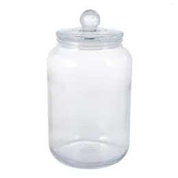 Storage Bottles Glass Jar Practical Food Container Transparent Cereals Canister