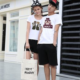 Men's T Shirts Cute Cartoon Men And Women Summer Short-Sleeved Fashion Trend T-shirt Half Sleeve Cotton Loose Korean Style Short