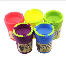 Smoking Pipes Colour mixing 12 pieces with fluorescent light emitting strip, drop resistant ashtray