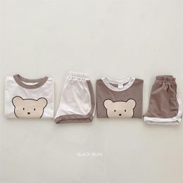 Clothing Sets Baby Boys And Girls Short Sleeve Suit Summer Cartoon Pattern Kids Toddler Costume Clothes Casual Infant 2 Piece Set